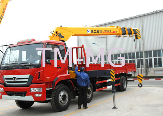 Transport durable camion de grue de cargaison de 12 tonnes, grue montée par camion télescopique de boom
